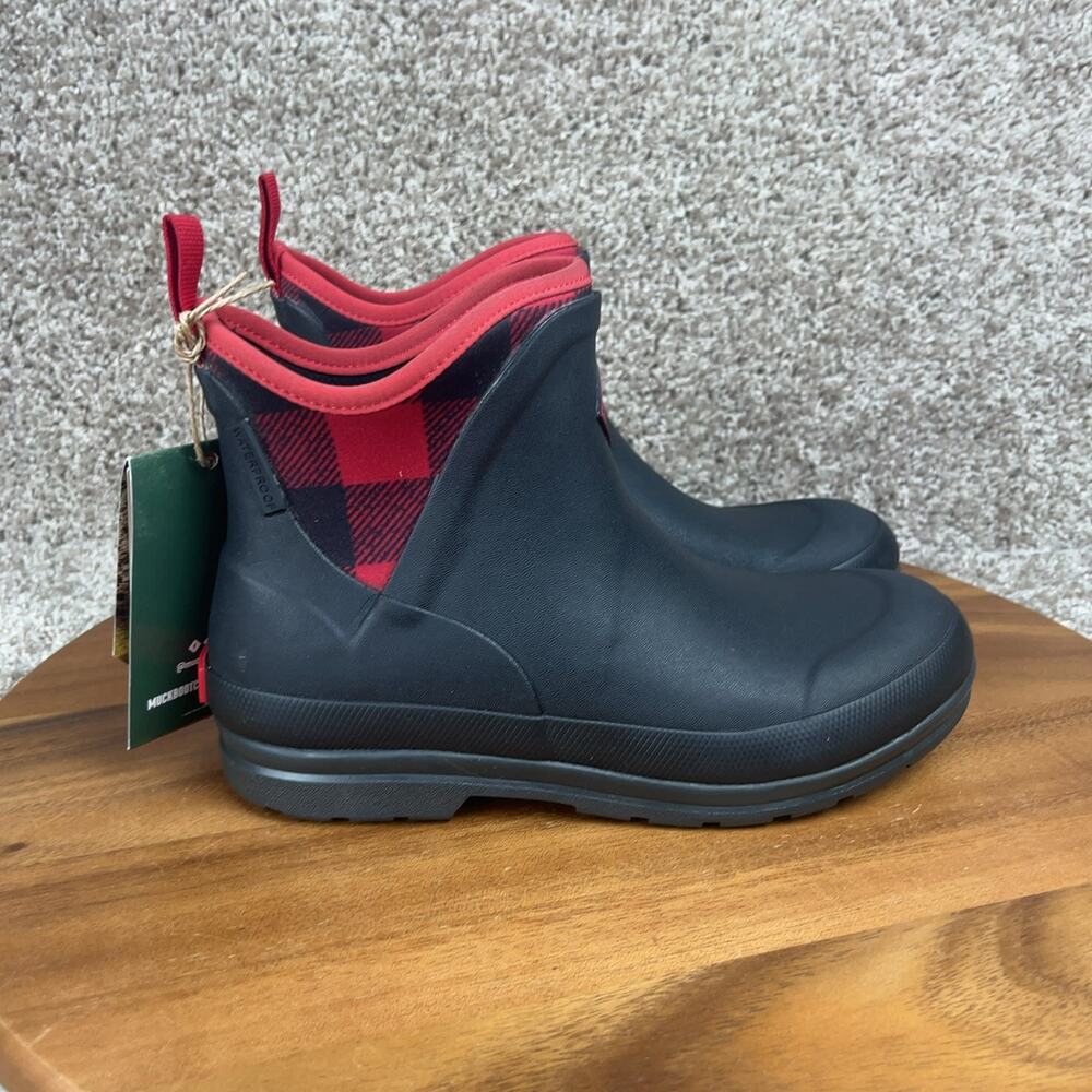 Muck Rubber Ankle Boots Women's Size 5 M Waterproof Originals Plaid OAW6PLD RED